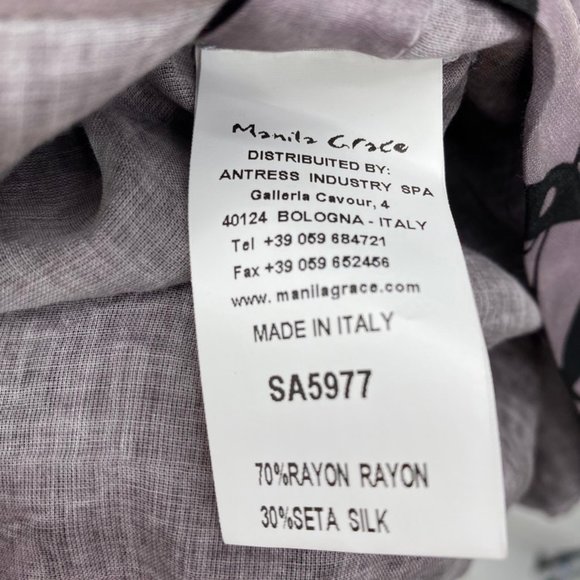 Manila Grace Silk Blend Button Front Mini Dress - Picture 11 of 12